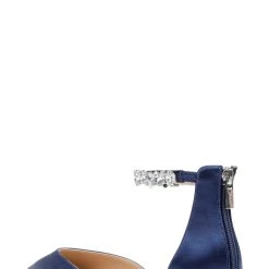 Jewel Badgley Mischka Cassidy Flat Pointed Shoe -Badgley Mischka shop CASSIDY JW4013 NVYSAT 3 15435.1624128395