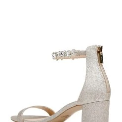 Jewel Badgley Mischka Catalina Open Toe Block Heel -Badgley Mischka shop CATALINA JW4014 GLDGLT 3 67934.1624128817