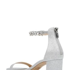 Jewel Badgley Mischka Catalina Open Toe Block Heel -Badgley Mischka shop CATALINA JW4014 SILGLT 3 67905.1624128818