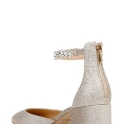 Jewel Badgley Mischka Cathleen Block Heel -Badgley Mischka shop CATHLEEN JW4015 GLDGLT 3 37562.1624128828