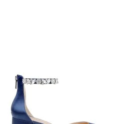 Jewel Badgley Mischka Cathleen Block Heel -Badgley Mischka shop CATHLEEN JW4015 NVYSAT 2 01126.1624128828