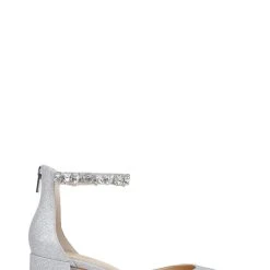 Jewel Badgley Mischka Cathleen Block Heel -Badgley Mischka shop CATHLEEN JW4015 SILGLT 2 68272.1624128828
