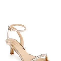 Jewel Badgley Mischka Charisma Kitten Heel -Badgley Mischka shop CHARISMA JW4019 ROSMET 1 36658.1669757464