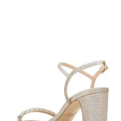Jewel Badgley Mischka Charlee Block Heel -Badgley Mischka shop CHARLEE JW4020 GLDGLT 3 57642.1624129409