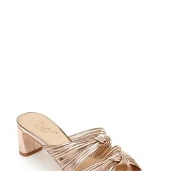 Jewel Badgley Mischka Cheryl Backless Double-Knotted Block Heel