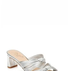 Jewel Badgley Mischka Cheryl Backless Double-Knotted Block Heel -Badgley Mischka shop CHERYL JW4021 SILLEA 1 71334.1624129629