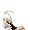 Badgley Mischka Clara Embellished Strap Evening Shoe -Badgley Mischka shop CLARA MP5242 IVRSAT 1 23165.1668195510