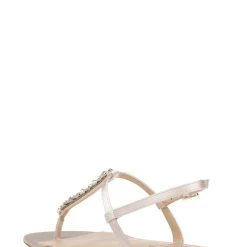 Jewel Badgley Mischka Dafina Metallic Thong Sandal -Badgley Mischka shop DAFINA JW4301 CHMSAT 3 66617.1645043552