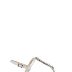 Jewel Badgley Mischka Dafina Metallic Thong Sandal -Badgley Mischka shop DAFINA JW4301 SILMIC 2 35591.1645043552