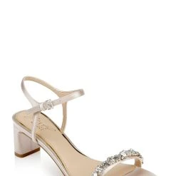 Jewel Badgley Mischka Dagny Strappy Low Block Heel -Badgley Mischka shop DAGNY JW4302 CHMSAT 1 05908.1645652177
