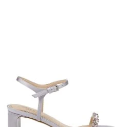 Jewel Badgley Mischka Dagny Strappy Low Block Heel -Badgley Mischka shop DAGNY JW4302 LILSAT 2 61389.1645652177