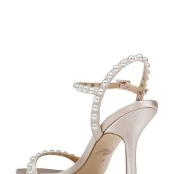 Jewel Badgley Mischka Damaris Pearl Embellished Stiletto Sandal -Badgley Mischka shop DAMARIS JW4308 CHMSAT 3 94076.1645043597