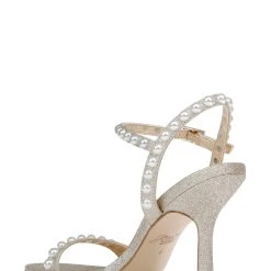 Jewel Badgley Mischka Damaris Pearl Embellished Stiletto Sandal -Badgley Mischka shop DAMARIS JW4308 GLDGLT 3 39766.1645043597