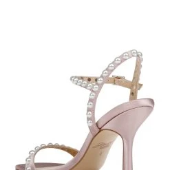 Jewel Badgley Mischka Damaris Pearl Embellished Stiletto Sandal -Badgley Mischka shop DAMARIS JW4308 PALEPK 3 07241.1645043597