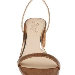 Jewel Badgley Mischka Danni II Low Block Heel Sandal -Badgley Mischka shop DANNI II JW4315B BRZTXL 4 96211.1672873485