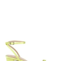 Jewel Badgley Mischka Danni II Low Block Heel Sandal -Badgley Mischka shop DANNI II JW4315B LIMSAT 2 07167.1672873485