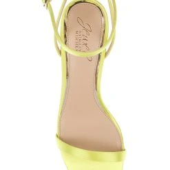 Jewel Badgley Mischka Danni II Low Block Heel Sandal -Badgley Mischka shop DANNI II JW4315B LIMSAT 5 57130.1672873485