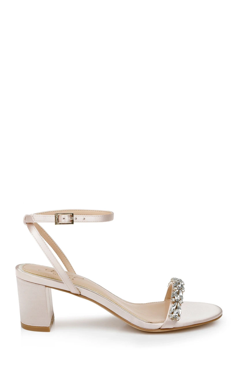 Jewel Badgley Mischka Danni Low Block Heel Sandal 4 Jewel Badgley Mischka Danni Low Block Heel Sandal - Image 2