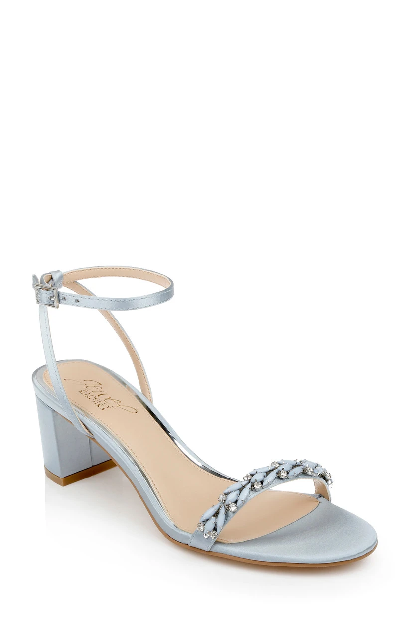 Jewel Badgley Mischka Danni Low Block Heel Sandal 9 Jewel Badgley Mischka Danni Low Block Heel Sandal - Image 7