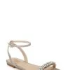 Jewel Badgley Mischka Daria Pearl And Crystal Flat Sandals -Badgley Mischka shop DARIA JW4317 GLDGLT 1 99904.1645043664