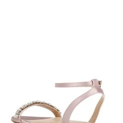 Jewel Badgley Mischka Daria Pearl And Crystal Flat Sandals -Badgley Mischka shop DARIA JW4317 PALEPK 3 70245.1645043664