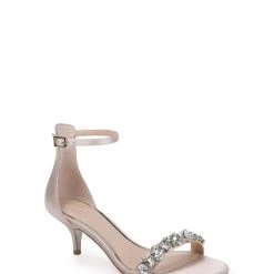Jewel Badgley Mischka Dash Ankle Strap Kitten Heel