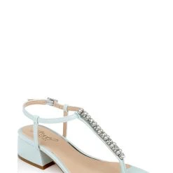 Jewel Badgley Mischka Dasha Block Heel Thong Sandals