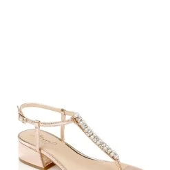 Jewel Badgley Mischka Dasha Block Heel Thong Sandals -Badgley Mischka shop DASHA JW4318 ROSTXL 1 23382.1645043677