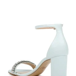 Jewel Badgley Mischka Daylann Pearl And Crystal Block Heel Sandal -Badgley Mischka shop DAYLANN JW4320 PALEBL 3 14516.1645043692
