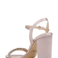 Jewel Badgley Mischka Dee Pearl And Crystal High Block Heels -Badgley Mischka shop DEE JW4321 PALEPK 3 12269.1645043710