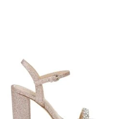 Jewel Badgley Mischka Dee Pearl And Crystal High Block Heels -Badgley Mischka shop DEE JW4321 ROSGLT 2 10511.1645043710