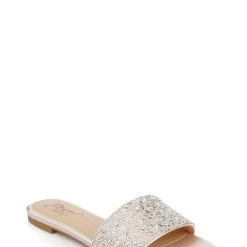 Jewel Badgley Mischka Delaney Glittering Flat Slides
