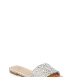 Jewel Badgley Mischka Delaney Glittering Flat Slides -Badgley Mischka shop DELANEY JW4323 LILSAT 1 31969.1645043727