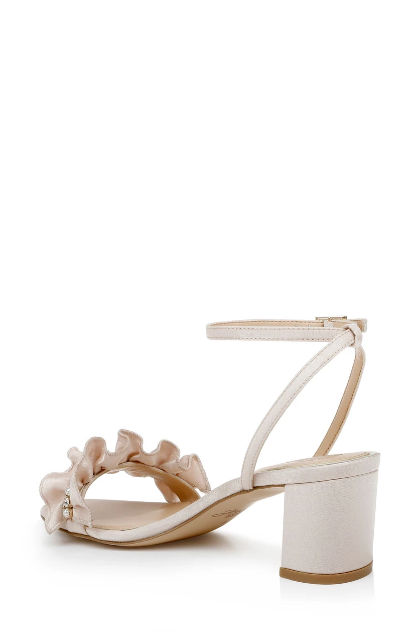 Jewel Badgley Mischka Desirie Ruffle Block Heel Sandal 5 Jewel Badgley Mischka Desirie Ruffle Block Heel Sandal - Image 3