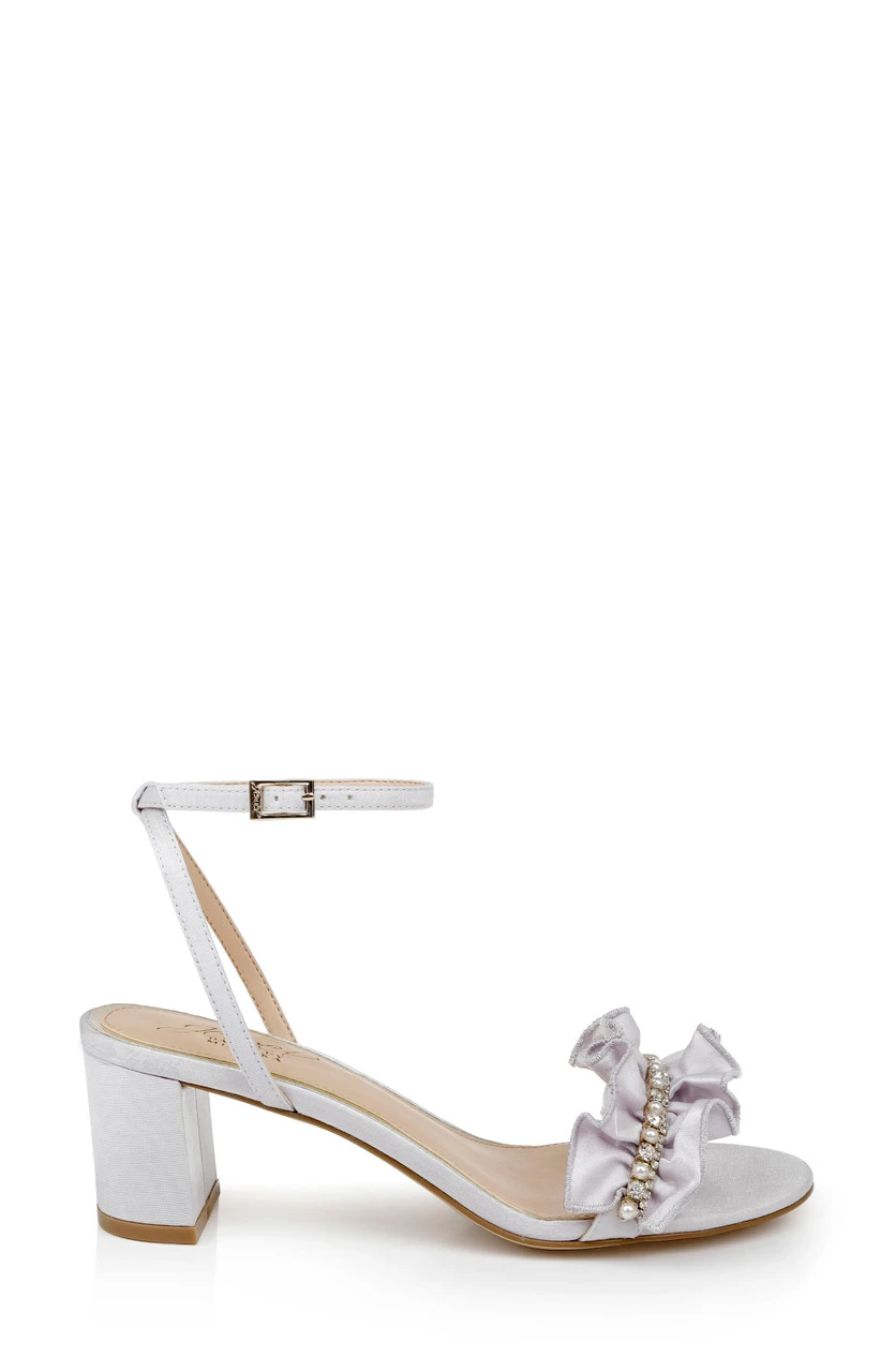 Jewel Badgley Mischka Desirie Ruffle Block Heel Sandal 7 Jewel Badgley Mischka Desirie Ruffle Block Heel Sandal - Image 5