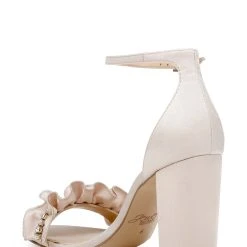 Jewel Badgley Mischka Deva Ruffle High Block Heel -Badgley Mischka shop DEVA JW4329 CHMFAB 3 73417.1645043773