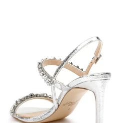 Jewel Badgley Mischka Donna Stiletto Sandals -Badgley Mischka shop DONNA JW4363 SILTXL 3 24636.1658875914