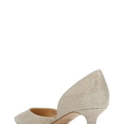 Jewel Badgley Mischka Dotty Glitter D'orsay Kitten Heel -Badgley Mischka shop DOTTY JW4355 GLDFAB 3 15807.1672873539