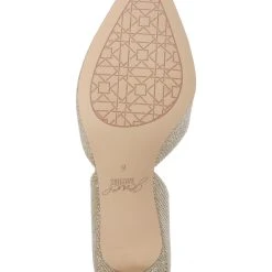 Jewel Badgley Mischka Dotty Glitter D'orsay Kitten Heel -Badgley Mischka shop DOTTY JW4355 GLDFAB 6 65643.1672873539