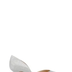 Jewel Badgley Mischka Dotty Glitter D'orsay Kitten Heel Wide-Width -Badgley Mischka shop DOTTY JW4355 SILFAB 2 81549.1672873548