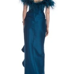 Badgley Mischka Ostrich Feather Adorned Gown -Badgley Mischka shop EG3102 back copy 97705.1633994509
