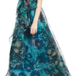 Badgley Mischka Ocean Floral Organza Gown -Badgley Mischka shop EG3552 GEMU 4 27500.1656449443