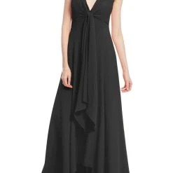Badgley Mischka Front Knot Sleeveless Gown -Badgley Mischka shop EG3556 BLCK 1 26856.1656526156