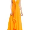 Badgley Mischka Front Knot Sleeveless Gown