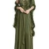 Badgley Mischka Gown With Feather Wrap -Badgley Mischka shop EG3614 MOSS 1 56501.1674703749