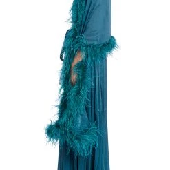 Badgley Mischka Gown With Feather Wrap -Badgley Mischka shop EG3614 TEAL 2 38976.1660860268