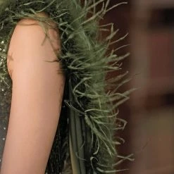 Badgley Mischka Gown With Feather Wrap -Badgley Mischka shop EG3614 DETAIL 71218.1660675450