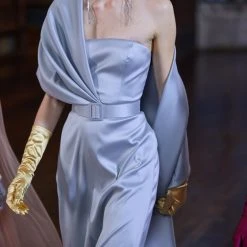 Badgley Mischka Retro-Glam Mikado Silk Gown With Wrap -Badgley Mischka shop EG3621 DETAIL 27472.1660690952