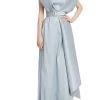 Badgley Mischka Retro-Glam Mikado Silk Gown With Wrap -Badgley Mischka shop EG3621 SVSA 1 49839.1660596842