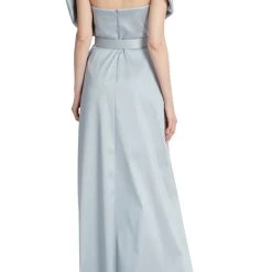 Badgley Mischka Retro-Glam Mikado Silk Gown With Wrap -Badgley Mischka shop EG3621 SVSA 3 04173.1660596842